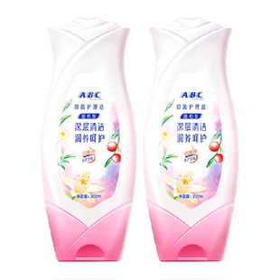 ABC私处卫生护理洗液女性私密止痒清洗液洗护液200ml*2官方正品