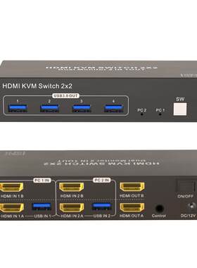 HDMI/DP切换器kvm双屏扩展共用