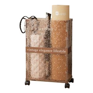 艾仕可瑜伽垫收纳筐带轮运动健身器材用品羽毛球类置物架整理神器