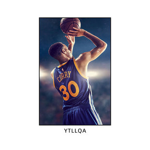 史蒂芬库里装饰画金州勇士篮球明星CURRY海报挂画卧室客厅壁画