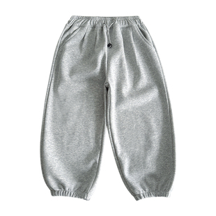 男童加绒裤子2025冬季新款儿童一体绒运动裤男宝冬装加厚休闲卫裤