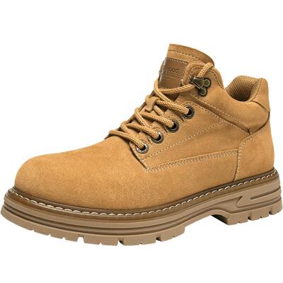HLA/海澜之家男鞋新款秋冬复古大黄靴高帮耐磨工装靴保暖沙漠靴男