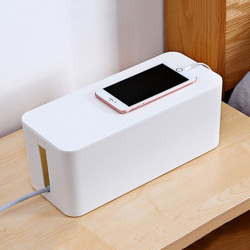 防触电插座理线盒桌面电线排收纳盒线塑料整理数据线收纳盒盒插集