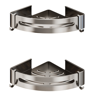 免打孔浴室三角架小空间小尺寸20cm半径卫生间置物架壁挂收纳架子