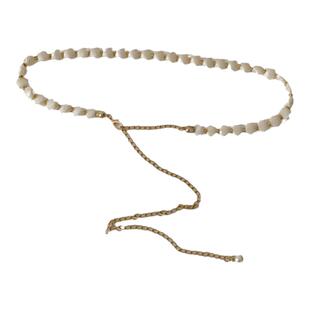 法式单品贝壳腰链女韩版配jk连衣裙子外套毛衣装饰收腰腰带配饰细