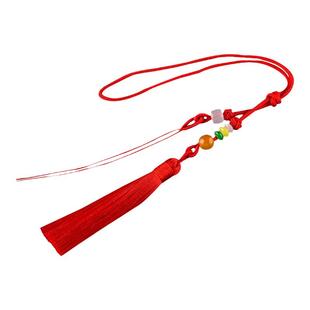 拉圈穗手把件挂绳 DIY手工材料多彩穗子配件汽车挂件玉石圆珠流苏