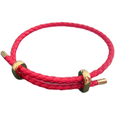 调节3mm防水皮绳情侣款串转运珠