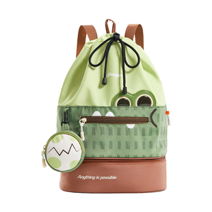 李宁儿童游泳收纳包干湿分离防水专业用双肩背男女童新款泳衣装备