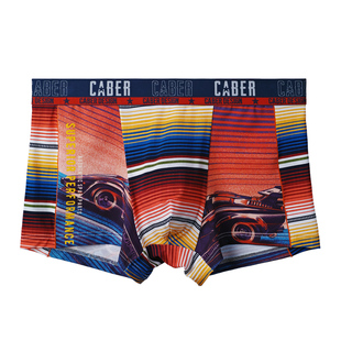 caber/卡百利内裤男士平角XL码断码时尚四角裤中腰创意男裤