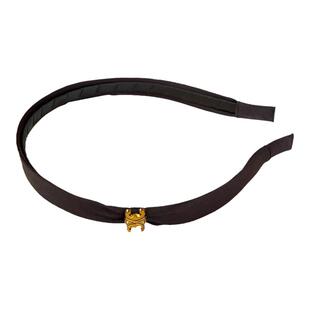 黑色缎面细款发箍女发捆高级感洋气时尚头箍新款简约百搭布艺发卡