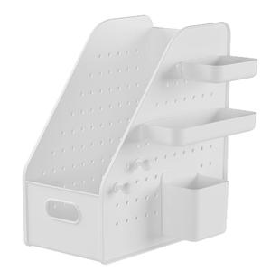 桌面书立架洞洞板桌上书立收纳盒办公桌文件书本置物架工位书架