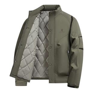 梦特娇25冬季保暖棉衣辑格夹棉短款立领外套男士轻工装休闲棉服Z