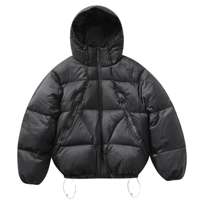 日系复古连帽情侣连帽羽绒服外套