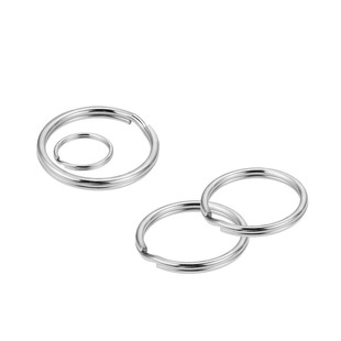 【一包】304不锈钢钥匙环双圈钢丝钥匙圈汽车钥匙扣大小圈细圆环