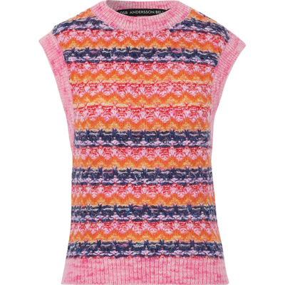 【折扣】Andersson Bell 女士秋冬提花条纹混纺针织背心