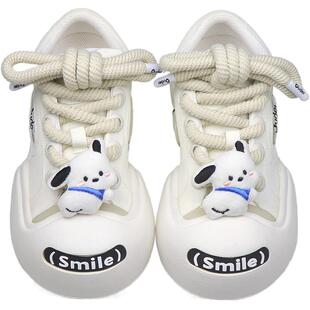 可爱卡通毛绒个性回头维尼帕恰狗鞋带扣装饰diy适配ouder鞋子配饰