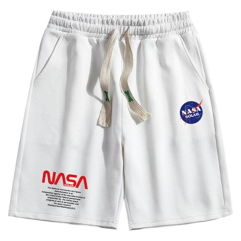 NASA联名运动夏季短裤美式