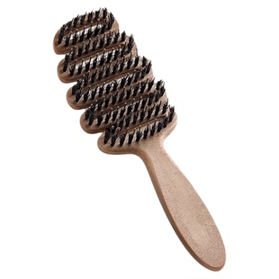 松塔猪鬃护发梳发顶蓬松神器按摩头部顺发排骨梳网红梳子女士专用