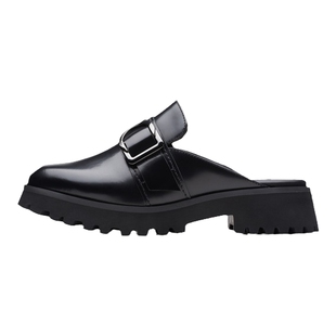 Clarks其乐Stayso Free女鞋秋季复古包头金属穆勒鞋摩登风拖鞋女