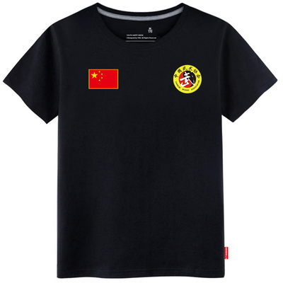 原创纯棉武术国旗表演短袖t恤