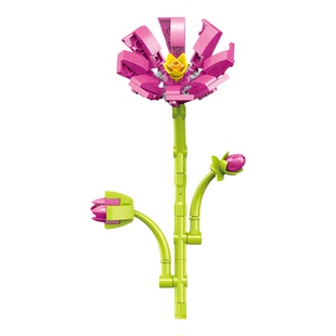 积木花束适配抱抱桶DIY材料包拼插花山荷花儿童益智拼装永生花