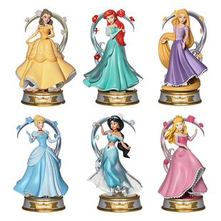 野兽王国迪士尼公主跳舞乐佩茉莉公主小美人鱼手办摆件新年礼物