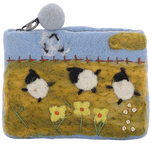 尼泊尔羊毛毡包手工精致小零钱包女款2025新款公交卡包证件收纳包