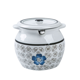 猪油罐耐高温陶瓷厨房家用装荤油罐坛子带盖盐罐辣椒油罐盆大容量