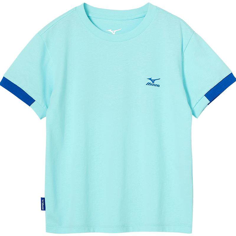 Mizuno美津浓儿童短袖T恤纯棉亲肤透气运动舒适夏季新款男童女童