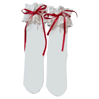 roji温柔乡Lolita袜子女春蝴蝶结