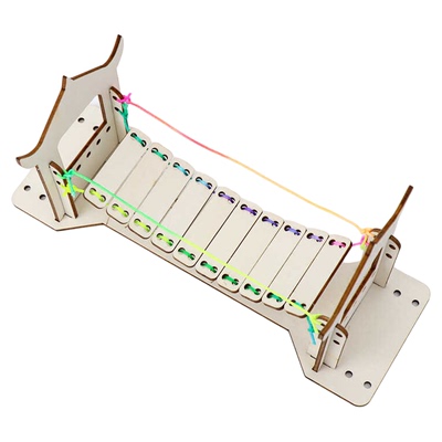 铁索桥木结构建筑益智创意桥梁