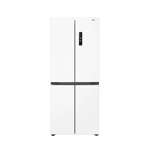 美的超薄457白色零嵌入式冰箱十字双开四门家用一级风冷无霜