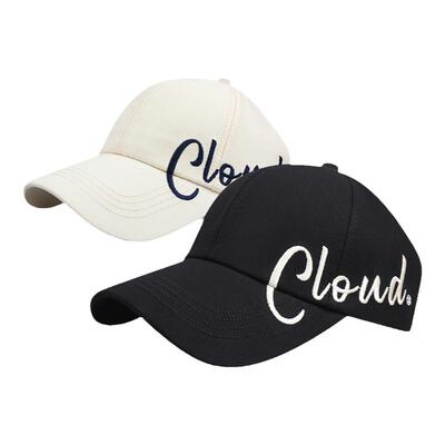 字母刺绣黑色棒球帽女