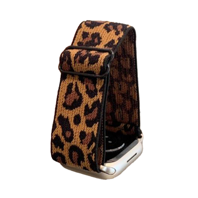 适用苹果手表iwatch11表带s9手表s10智能腕表S8豹纹编织applewatch98运动磁吸透气S6代SE女款链夏季替换腕带