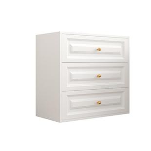 钢制斗柜家用铁艺餐边柜客厅沙发边柜卧室储物柜法式轻奢抽屉柜