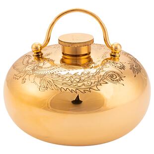 张小泉汤婆子暖水壶热水袋非纯铜烫壶加厚铜壶暖手暖脚布袋暖手炉