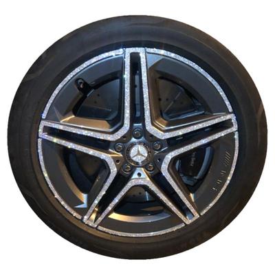 适用奔驰GLC级GLE级CLS系CLA级车标AMG轮毂改装镶钻石装饰车贴钻