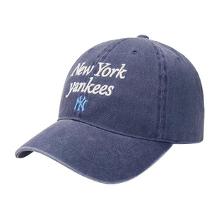 MLB帽子2025秋新款纽约洋基队字母NY刺绣水洗做旧软顶男女棒球帽