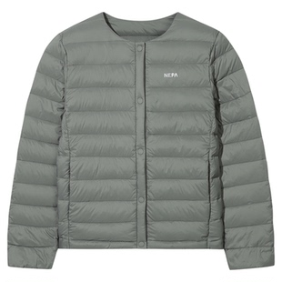 NEPA耐葩户外25秋冬新品女士轻便舒适保暖无领羽绒服7L82012