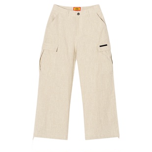 AFGK25SS复古苎麻棉散热凉感工装长裤直筒宽松垂感男女休闲裤子