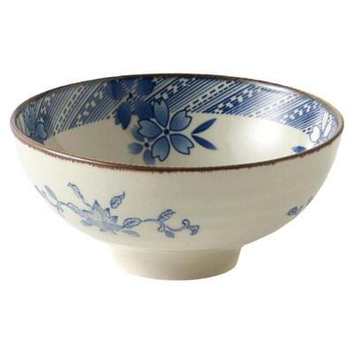 肆月日式釉下彩米饭碗套装