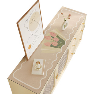 鞋柜台面保护垫餐边柜桌布防水防油免洗桌垫玄关柜垫子电视柜盖布