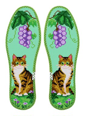 葡萄猫咪鸿运玫瑰七层棉布带花边