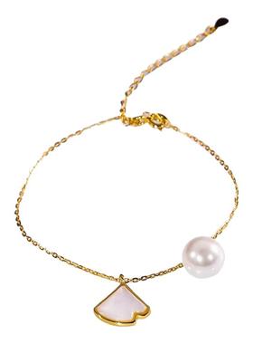 黄金日韩人鱼珍珠贝母手链