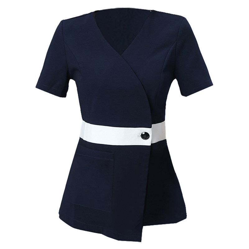 美容院套装秋冬款推拿按摩技师服女美容师工作服气质高端新款长裤
