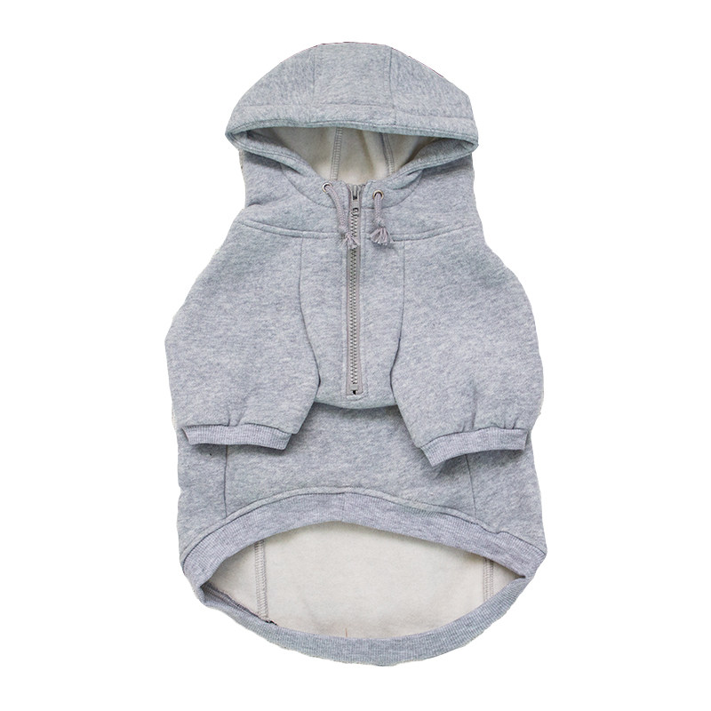 巴哥法斗衣服柴犬胖狗拉链衣服宠物狗加绒保暖带帽衣服秋冬装潮牌