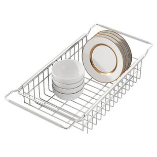 不锈钢水槽伸缩沥水篮洗碗池碗筷餐具收纳架沥水架家用果蔬置物架