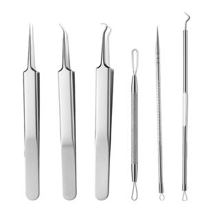 细胞夹粉刺针黑头夹镊子精密超细套装挤痘痘工具美容院专用暗疮针