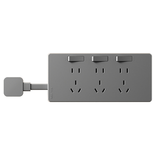 86型扩展式插座带线延伸开关插座2开3开免布线21孔拓展多孔位插座