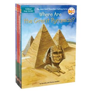 Where is系列6册 英文原版 世界文化遗产精选集 金字塔 巨石阵 罗马斗兽场 泰姬陵 帕特农神庙 桥梁章节书